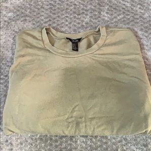 Olive cropped crew neck